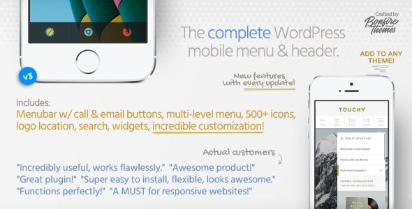 Touchy – Plug-in do Menu WordPress Mobile